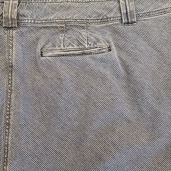 Venezia Women Distressed Denim Skirt White Pinstripes Size 28 - Picture 7 of 8